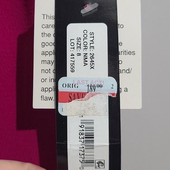 Xscape Double-Strap Front Slit Sheath Dress NWT - Picture 6 of 6